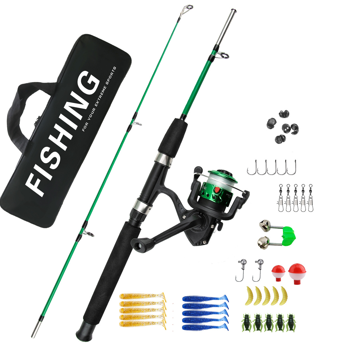 2 Sections Ice Fishing Rod Com – Ice Fishing Line recenzja i cena