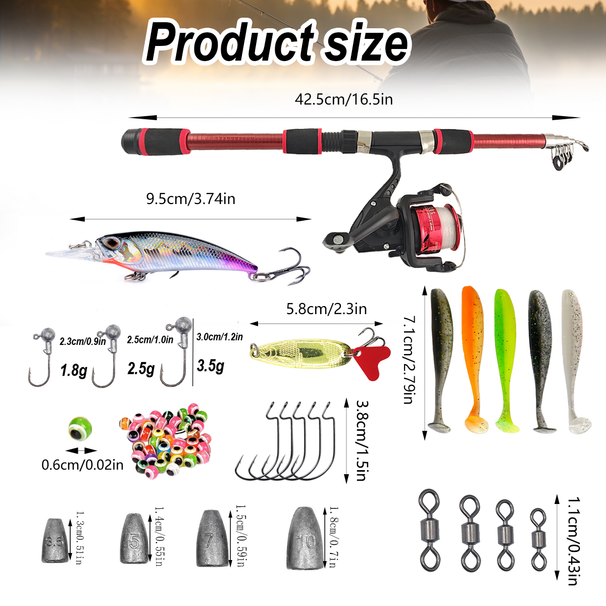 46Pcs Telescopic Fishing Rod R – Freshwater Line recenzja i cena