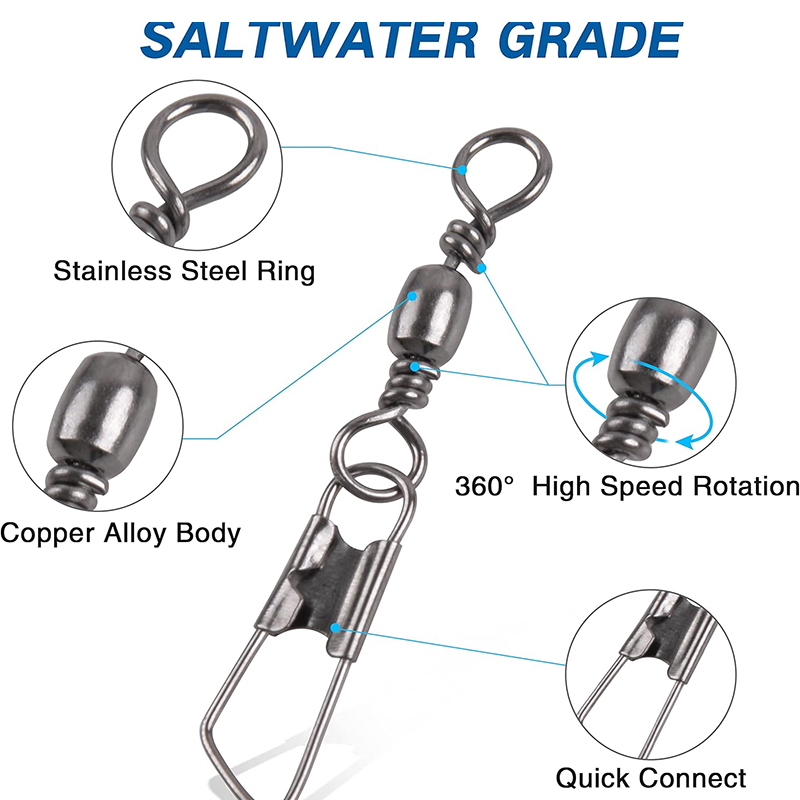100Pcs Fishing Barrel Swivel C – Saltwater Line recenzja i cena