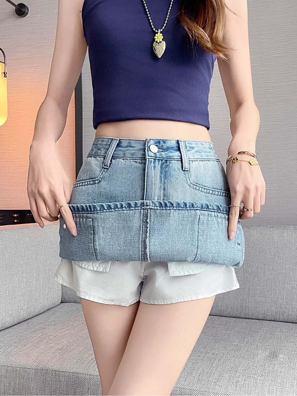 Women High Waist Cargo Denim M – Fly Line recenzja i cena